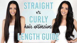 Hair Extensions Straight vs Curly Length Guide  ZALA Hair Extensions [upl. by Aetnahs]