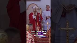 Pope Francis Celebrates Byzantine Liturgy in Slovakia [upl. by Carn]