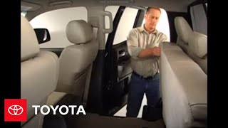 2007  2009 Tundra HowTo Folding the Rear Seats Double Cab  Toyota [upl. by Adelheid]