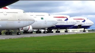 Plane Spotting at Cotswold Airport Kemble  Including historic landing of BA Negus 747 [upl. by Mufinella]