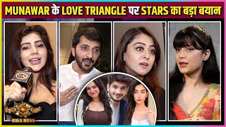 Bigg Boss 17 Tv Stars Epic Reaction On Munawar Faruquis Love Triangle  Sonia Ali Nyra Banerjee [upl. by Skcirdnek]