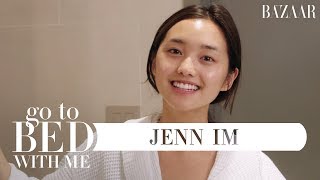 Jenn Ims Nighttime Skincare Routine  Go To Bed With Me  Harper’s BAZAAR [upl. by Magbie]