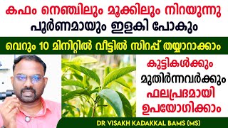 കഫം പൂർണമായി ഇളകി പോകാൻ സിറപ്പ് വീട്ടിൽ എളുപ്പത്തിൽ തയ്യാറാക്കാം  ഇനി കഫക്കെട്ടിന് പൂർണ പരിഹാരം [upl. by Most]