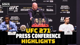 UFC 271 Press Conference Highlights Derrick Lewis Tai Tuivasa Agree To Swang and Bang [upl. by Aineval]