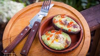 Reteta avocado la grill cu oua de prepelita  Bucataria lui Radu [upl. by Agle283]