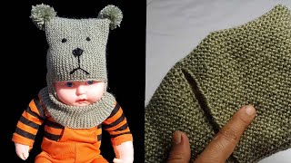 445 Monkey Cap for Babies  Easy Knitting 💖 बच्चों की टोपी बनाये आसानी से [upl. by Toshiko]