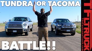 Compared Tacoma vs Tundra  Watch This Before You Buy a Toyota Truck [upl. by Eerrehs]