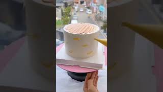 Colouring flower cake design youtube cake shorts celebration viralshort design desert [upl. by Helga]