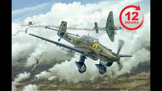 12 HOUR LONG Junkers Ju 87 Stuka Dive Bomber Siren SOUND relaxation white noise “Jericho Trumpetquot [upl. by Sola]