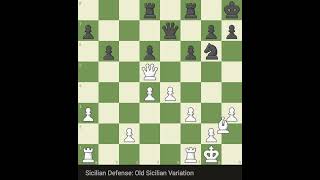 Sicilian defense  Old Sicilian variation chess chessgrandmaster hikaru chessplayer magnus [upl. by Ogg]