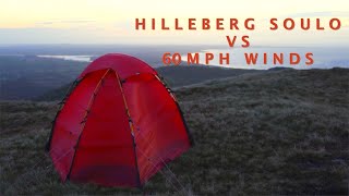 HILLEBERG SOULO  STORM WITH HIGH WINDS 60MPH  HIGHLIGHTS [upl. by Joete]