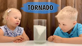 How to make TORNADO in a Glass  Cool science experiment for kids [upl. by Enale753]