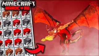 I Build a GIANT FIRE DRAGON in Minecraft Hardcore [upl. by Lanie]