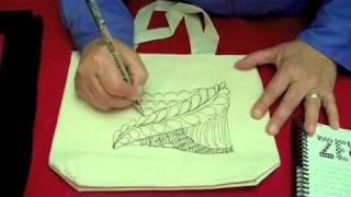 Zentangle®  Continuous Line Drawing for Fabric [upl. by Rebme]