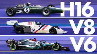 La increíble evolución de los motores de F1  Track Evolution [upl. by Leiso]