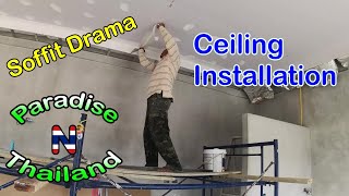 Ceilings go up Soffit Vents [upl. by Odrarej]