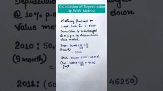 Calculation of Depreciation by WDV method  Written down value method [upl. by Revlys]