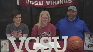 Basketball Sophie Bachmeier Signs to VCSU [upl. by Nannie]