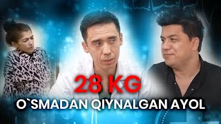 28 kg li oʻsmadan qiynalgan ayol balnitsadan qay ahvolda javob beroldi…❓ cancer рак [upl. by Hakon947]