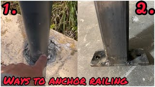 TWO Ways to Anchor Metal Railing To Concrete [upl. by Anrapa60]