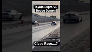 Turbo Supra VS Dodge Demon 🧐… Crazy Turbo Sounds supra  dodgedemon  turbo  turboSupra [upl. by Aldarcie]