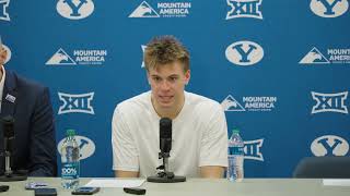 BYU Mens Basketball  Postgame Press Conference  Houston  January 23 2024 [upl. by Yennaiv]