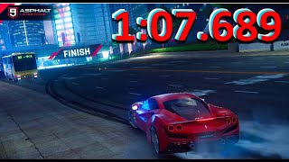 Asphalt 9  The Clash  Ferrari F8 Tributo x Pudong Rise  107689 [upl. by Desirae712]