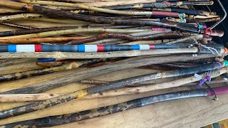 Simple hiking staffs DIY walking sticks [upl. by Atinehs]