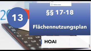 HOAI13 §§ 1718 Flächennutzungsplanتخطيط وتنسيق المساحات [upl. by Simmonds]