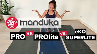 Manduka Yoga Mat Reviews PRO vs PROlite vs eKO Superlite [upl. by Abita271]