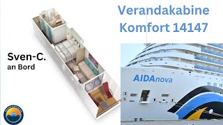 AIDAnova Verandakabine Komfort 14147 [upl. by Ahtebbat87]