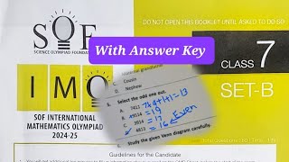 Class 7 IMO Set B Answer Key 2024  2025 SOF IMO Answer Key Class 7 2024  2025 IMO Answer Key [upl. by Wedurn990]