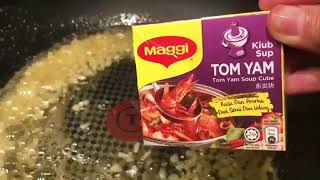 Resepi Macaroni Tom Yam Ayam Salai  Shiela Rusly [upl. by Llerrat]