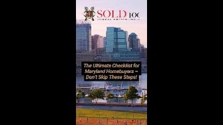 The Ultimate Checklist for Maryland Homebuyers – Dont Skip These Steps [upl. by Minny106]