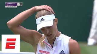 Wimbledon 2018 Highlights Epic 25shot rally between Kerber and Kasatkina  ESPN [upl. by Eade]