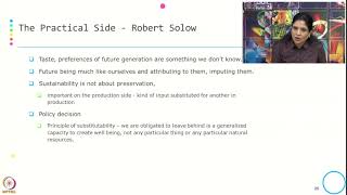 Week 1Lecture 6  Robert Solow’s Conceptualization of Sustainability [upl. by Udela]