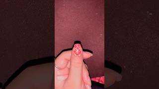 Easy nailart fesign using stencil shortsviral nails shortvideos shortvideos nailart shorts [upl. by Zetnod]