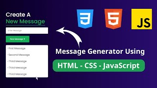 Bdarija How To Create Message Gnerator Using JavaScript  in Arabic [upl. by Auqinal]