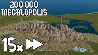 200k Population Megalopolis City build  15X timelapse  Cities Skylines 2 [upl. by Alaekim944]