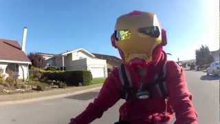 Iron Man Motorcycle Helmet GoPro HD [upl. by Gervase]