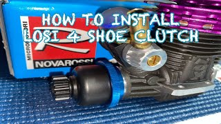 Losi 4 Shoe Clutch amp Bell on Novarossi P5 XLT19 How to video [upl. by Lebaron]