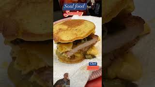 Chef Maraco Made it do what it do with this SoulFood Sandwich Yes its cookingvideo myrecipe [upl. by Apollus]