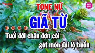 Giã Từ Karaoke Tone Nữ  Nhạc Sống Rumba Chất Lượng Cao  Tiên Organ [upl. by Salot416]