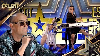 Pareja consiguen tocar el PIANO colgados en el AIRE  Audiciones 04  Got Talent España 2024 [upl. by Laeynad507]