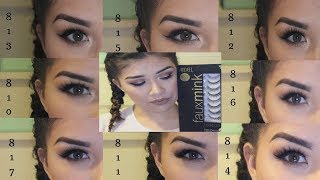 Try On  Ardell Faux Mink Lash Book  One Eye Comparison [upl. by Qerat547]