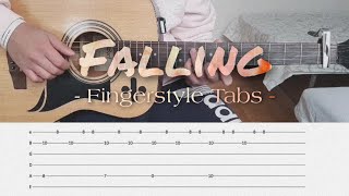 Trevor Daniel  Falling  Fingerstyle TABS  Daniel Lavapiez [upl. by Haslam]