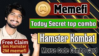 hamster kombat daily combo  Memefi Secret combo hamster kombat code 21 june [upl. by Barcus]