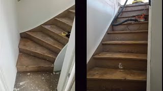 Rénovation dun escalier bois étape par étape [upl. by Potter]