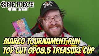 One Piece Card Game Marco Tournament Run Top Cut Events Online Treasure Cup [upl. by Kcitrap]