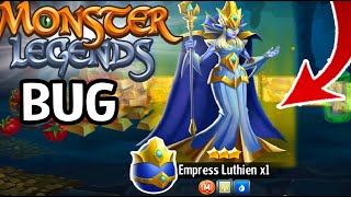 Monster Legends Empress Luthien  9000 Tickets Free 😍 Treasure Cave Anwir Paincraver Links Dc [upl. by Aman494]